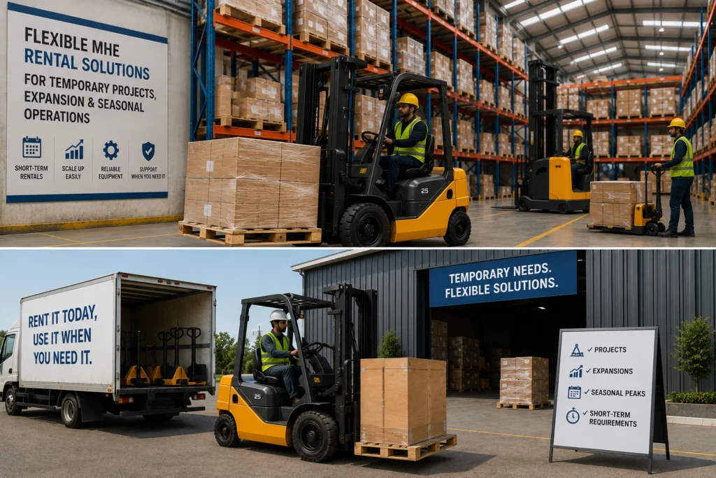 How MHE Rental Supports Temporary Projects, Expansion & Seasonal Operations