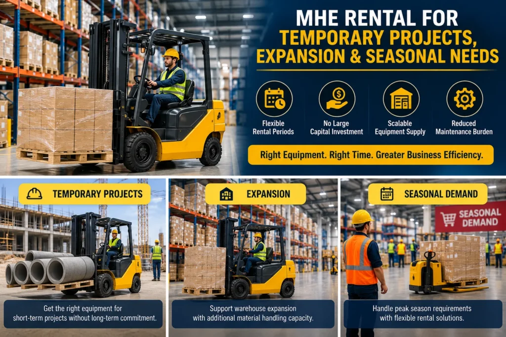 How MHE Rental Supports Temporary Projects, Expansion & Seasonal Operations